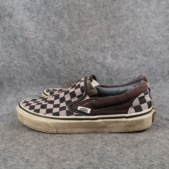 Vans Shoes Womens 6.5 Classic Slip On Sneakers Checkered Casual Canvas Skate - Picture 7 of 14